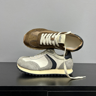 厚底休闲板鞋 男鞋 小众复古德训鞋 百搭轻便运动阿甘鞋 捌捌先森