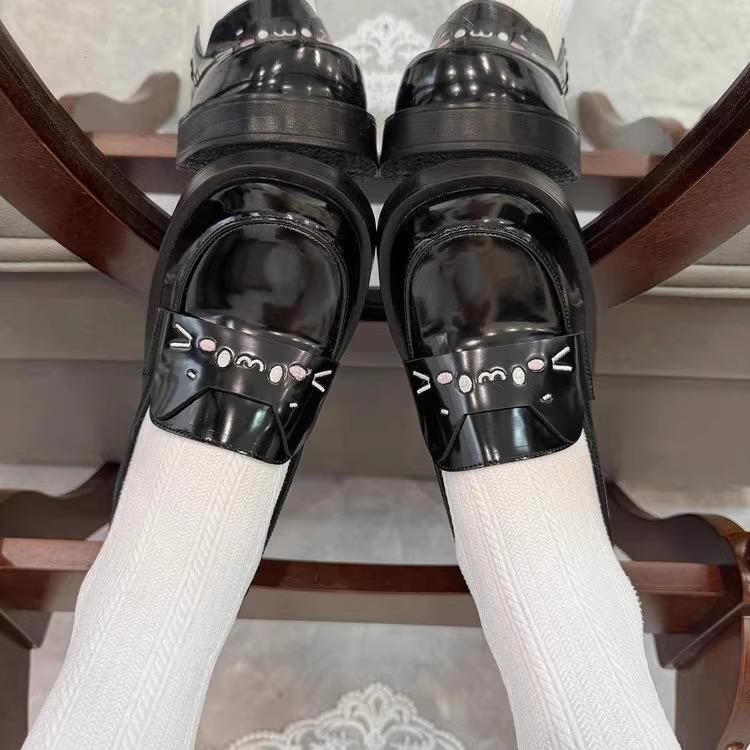 品牌特价小猫咪原创学院风制服鞋女2025秋季新款可爱百搭玛丽珍鞋