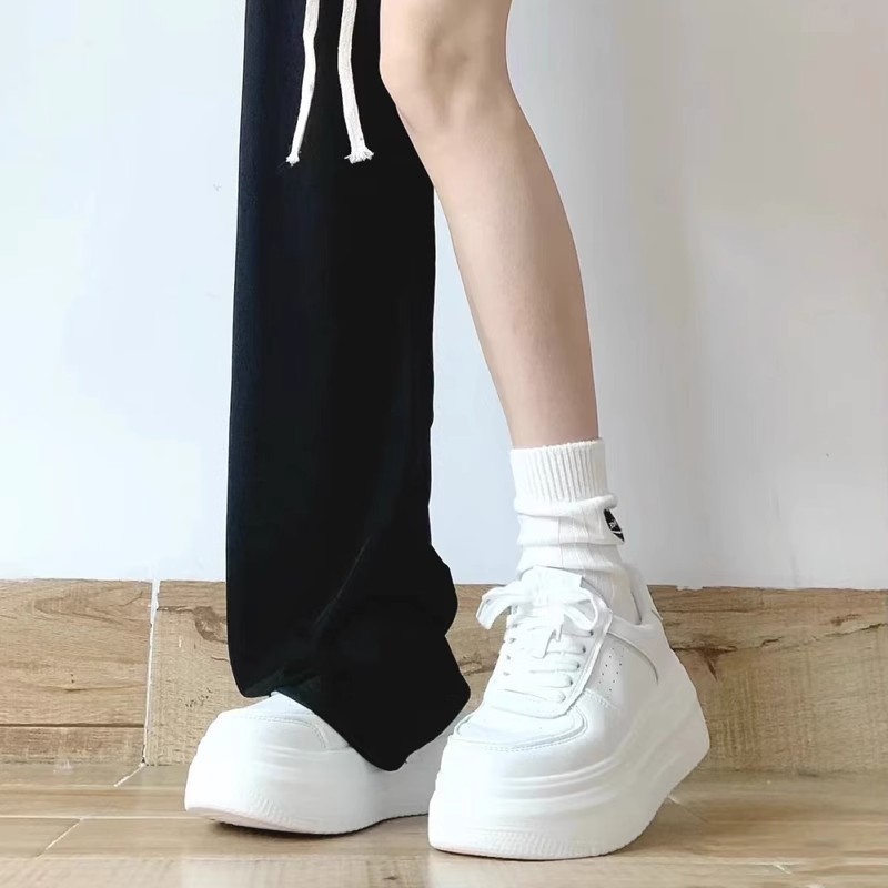 煌喜小白鞋休闲厚底增高透气运动