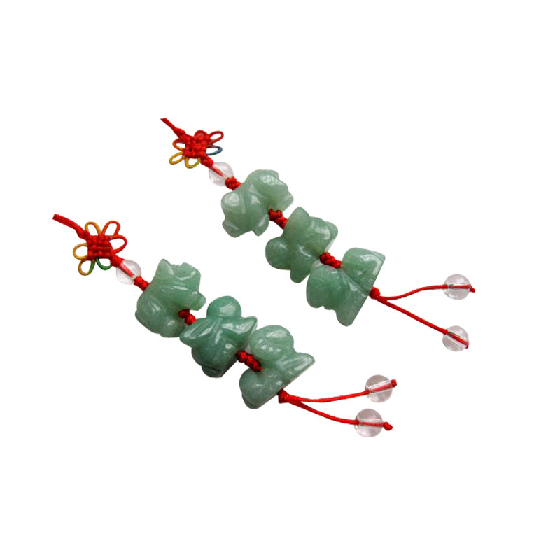 天然东陵玉生肖吊坠十二生肖饰品挂件三合六合挂饰龙鸡猴鼠红手绳