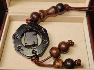 保真天然雷击枣木老料佛号八卦挂件手机链纳福平安健康吉祥物