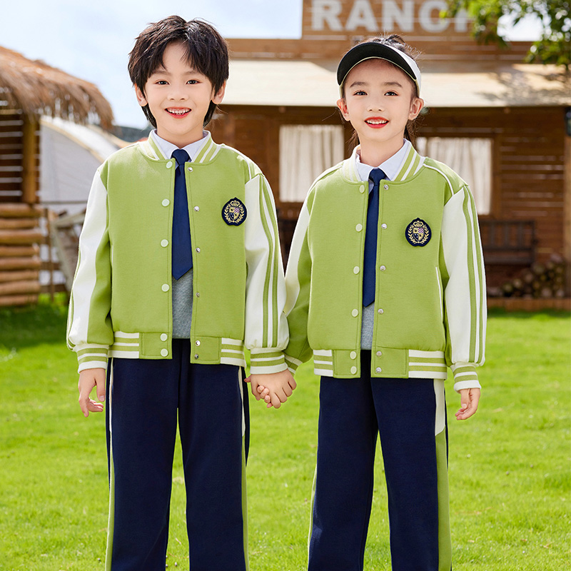 幼儿园园服秋季校服三件套小学生校服套装儿童运动班服棒球服定制