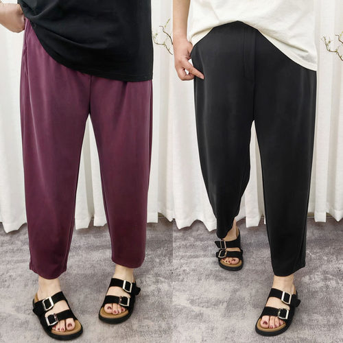 清凉垂感透气休闲哈伦裤