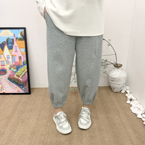 秋季大码显瘦收口卫裤休闲裤