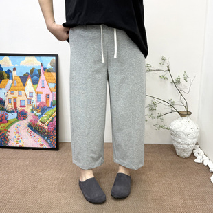 新品 九分裤 胖mm大码 宽松显瘦慵懒风松弛感休闲哈伦裤 女裤 2026春装