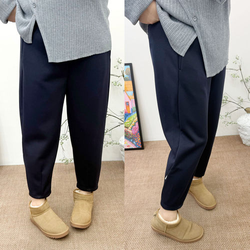 冬季加厚加绒休闲薄款小脚哈伦裤