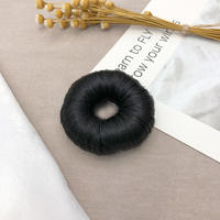 Children's bun hair hoop, girls' black hair bun magic tool, doughnut hair bun, little girls' simple wig and hair accessory thumbnail 2