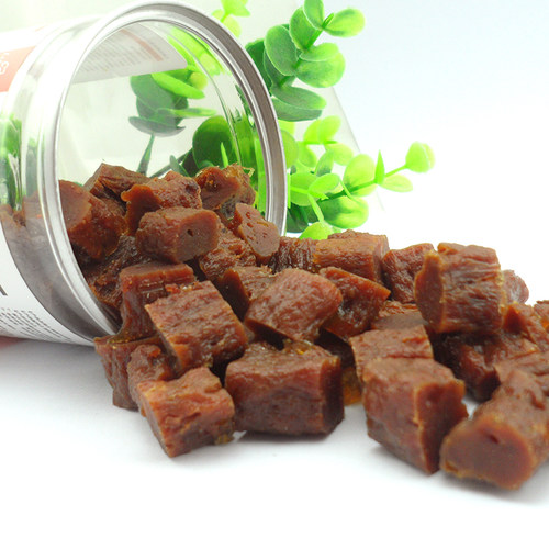狗零食路斯牛肉粒220g*5罐低脂健体奖励磨牙泰迪训练专用宠物食品