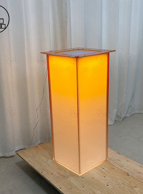 透明磨砂橙色亚克力桌腿定制悬浮桌脚餐桌支架岛台书桌一字支撑腿