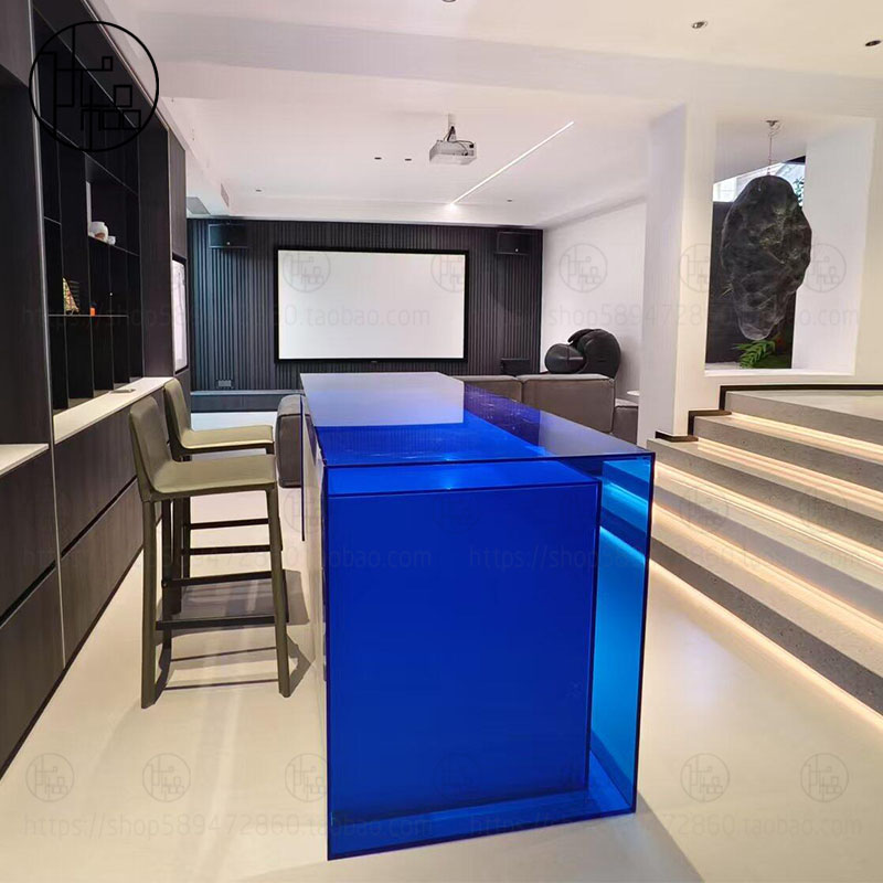 亚克力克莱因蓝色渐变吧台