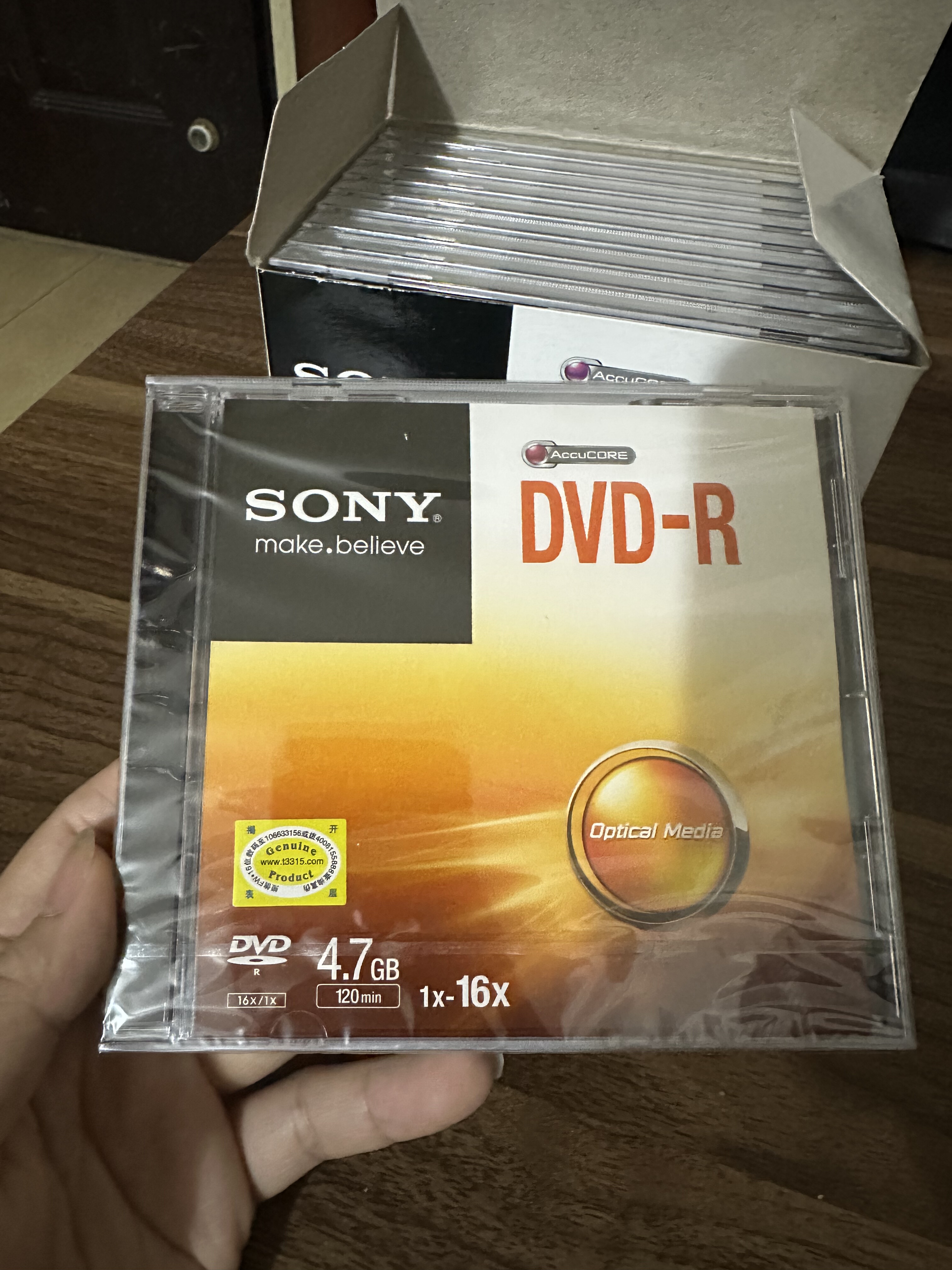 原装正品索尼单片 dvd+r碟装 空白刻录光盘DVD-R 4.7G 盒装