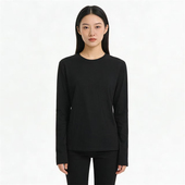 简约百搭黑色长袖 圆领休闲衫 气质舒适百搭P644 SP系列 P831 P1159