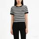 T恤气质舒适百搭P647 SP系列 简约百搭黑白条纹短袖 P1190