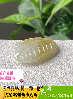 特惠特色小羽毛吊坠吊坠天然翡翠a货S2695自然光实拍四会直销