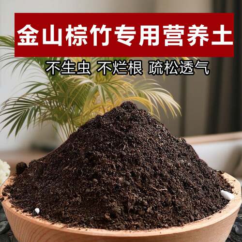 金山棕竹棕榈竹专用浓缩营养土家用盆栽绿植物黄叶有机土养花家用