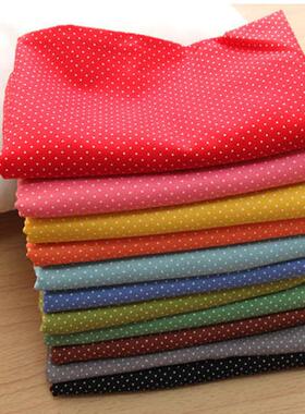 包邮棉麻豆豆水玉波点点子全棉布面料衬衫抱枕连衣裙手工diy布料