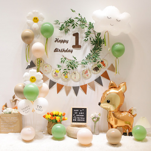 宝宝周岁网红ins风生日布置