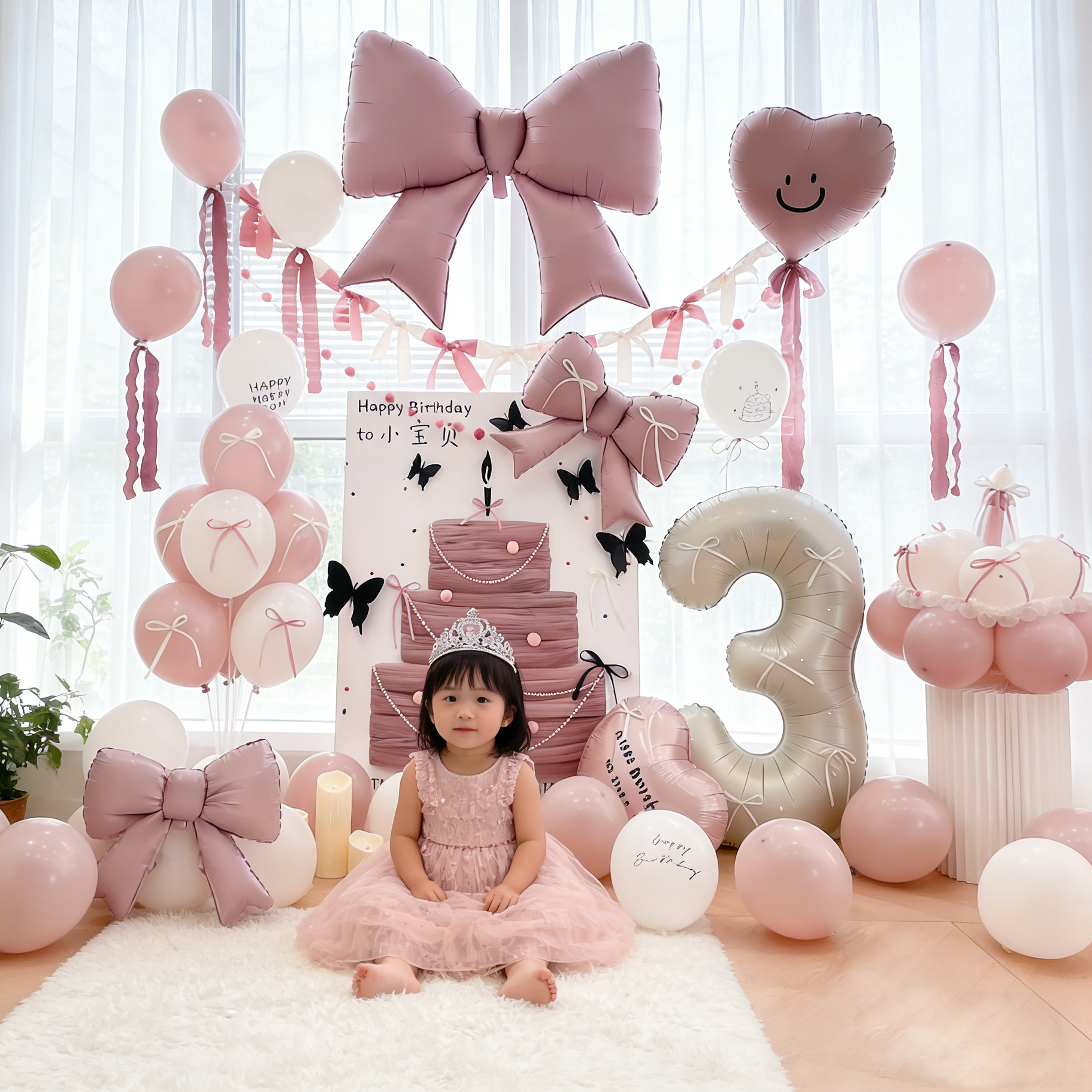 小女孩生日快乐布置家庭场景装饰女童KT板气球儿童氛围仪式感拍照,节庆用品/礼品,装扮布置套餐,淘宝优惠券,粉丝福利购,淘宝优惠卷
