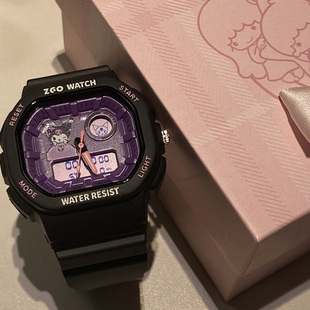 三丽鸥库电子手表洛米女学生高颜值初中女孩高中女款儿童运动防水