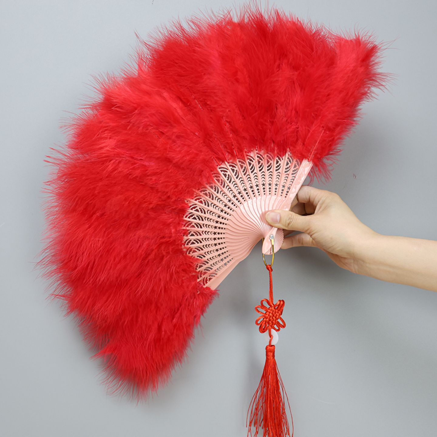 羽毛扇子全绒羽毛面扇