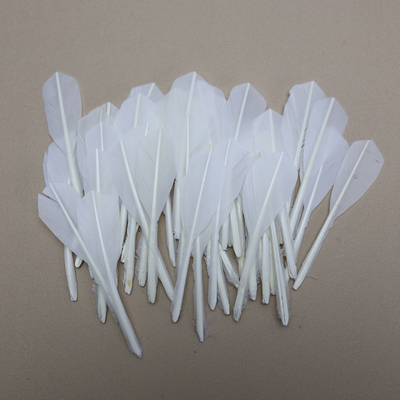 包邮天然羽毛球片鹅毛白色羽毛服装辅料DIY手工饰品配件材料50支