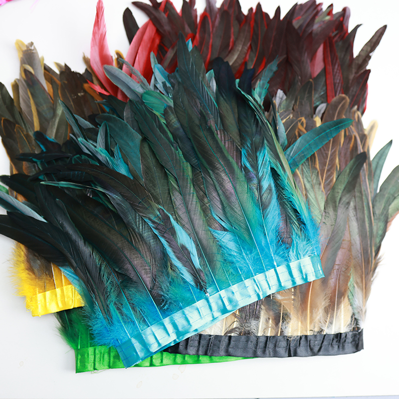 直染鸡尾布带25-30cm羽毛配件