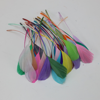 彩色小羽毛鹅毛DIY手工艺品 饰品装饰 服饰材料 写真毕业设计辅料