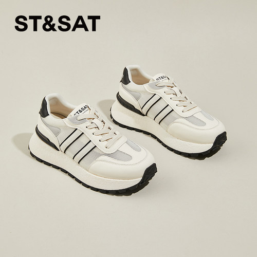 星期六华夫阿甘鞋女网面休闲鞋女
