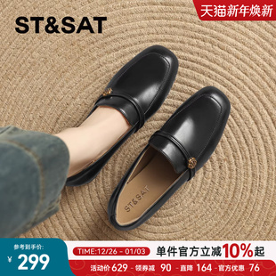 复古软底小皮鞋 新款 子通勤 女2025秋季 星期六英伦风粗跟乐福鞋