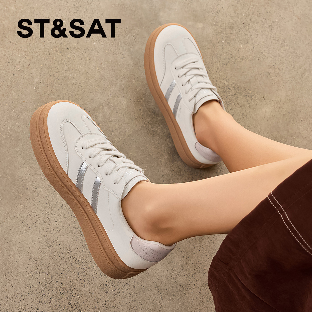 星期六厚底德训鞋女2025新款秋季百搭休闲板鞋小白鞋运动鞋女鞋子