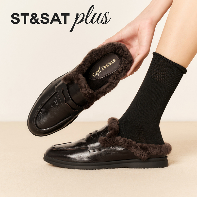 星期六勃肯棉拖鞋2025冬季外穿舒适显瘦休闲保暖单鞋SSD4114161