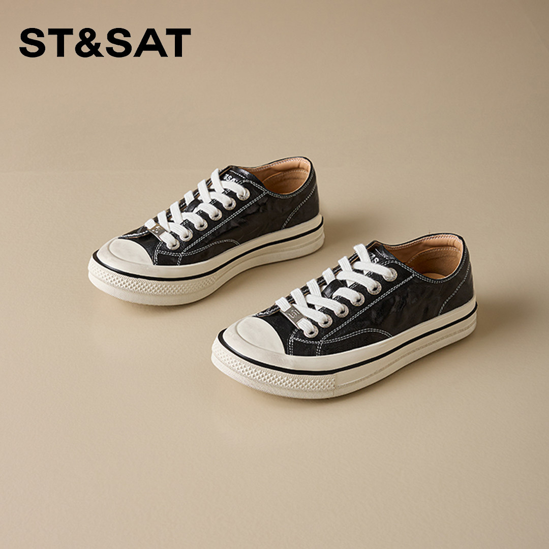 星期六百搭时尚帆布鞋女款2026年春季新款超火舒适不累脚休闲鞋子