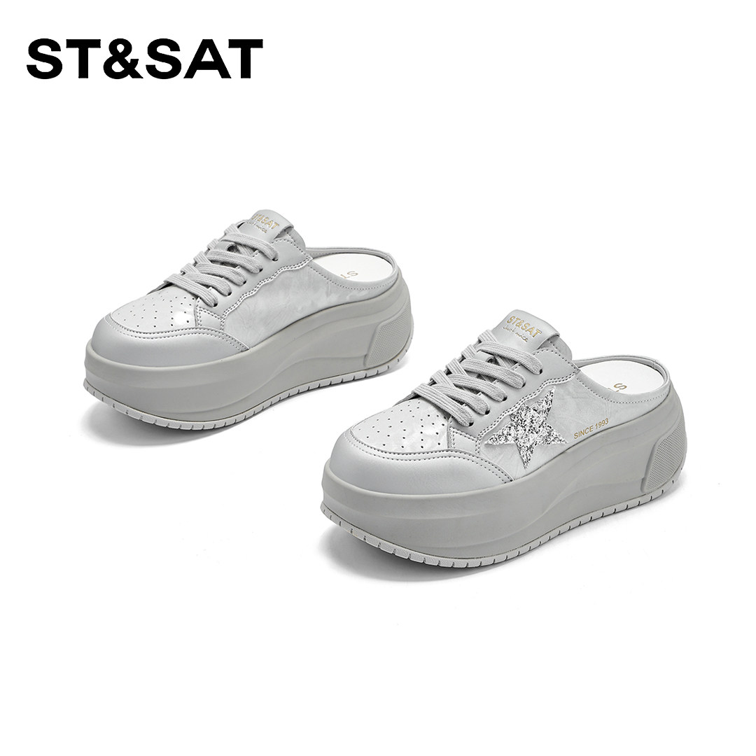 星期六超火厚底休闲板鞋女款2026年夏季新款巨好看不累脚小白鞋子