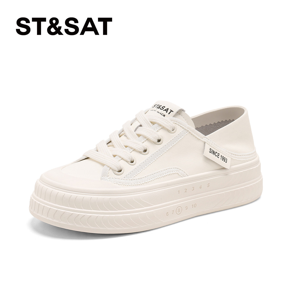 星期六厚底休闲板鞋女款2026新款夏季透气舒适小白鞋防滑帆布鞋爆
