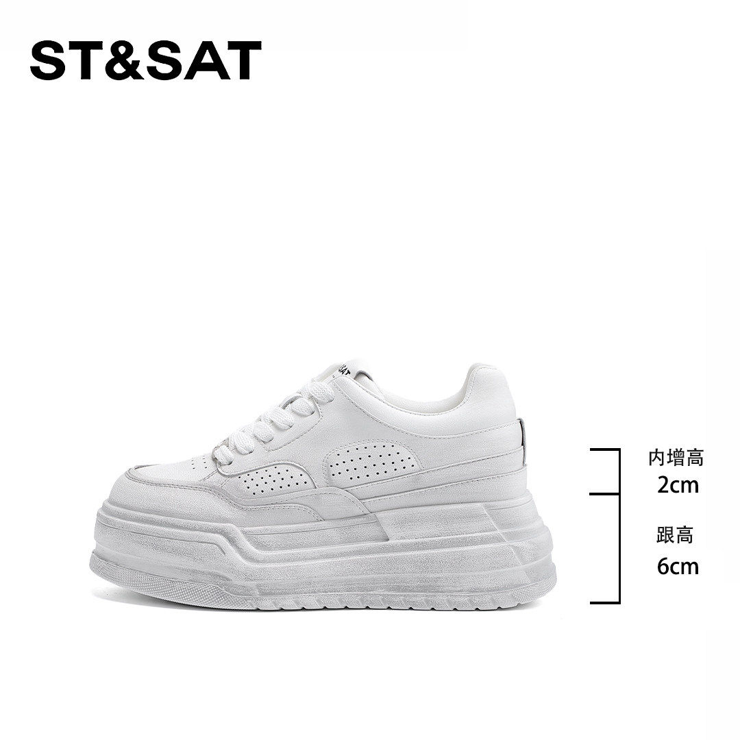 星期六厚底小白鞋子女款2026春季新款巨好看百搭内增高超火女鞋子