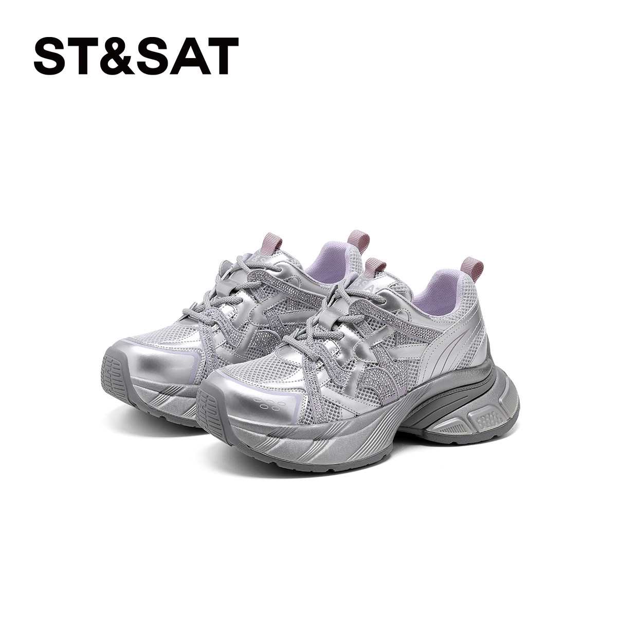 星期六厚底老爹鞋女款2025新款爆款增高休闲运动鞋百搭透气跑步鞋