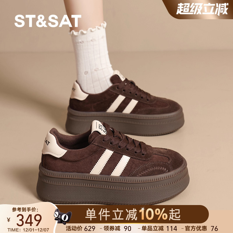 星期六鞋子女鞋百搭秋冬加绒保暖