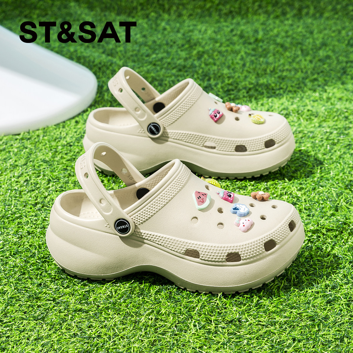 星期六爆款软底eva洞洞鞋女款2026夏季新款可外穿厚底沙滩鞋凉鞋