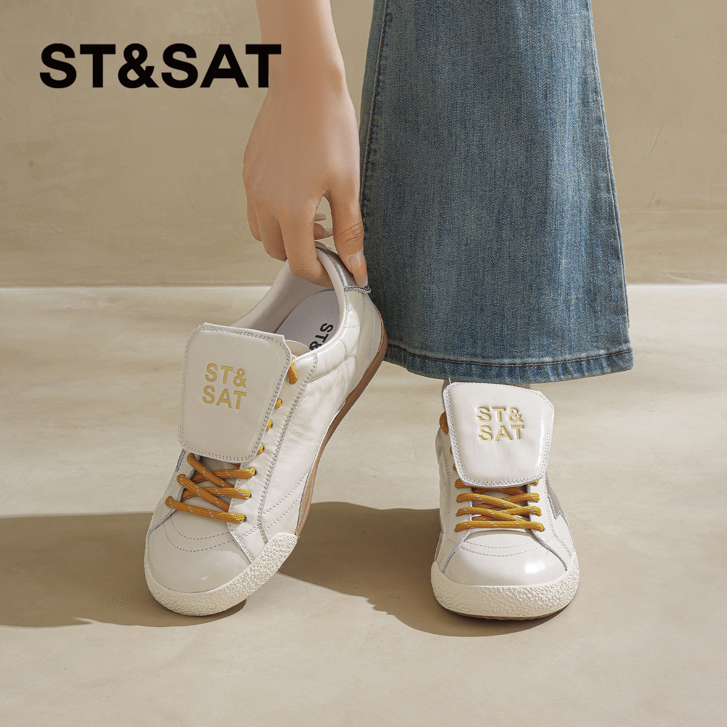 星期六小白鞋女2026春季新款百搭休闲板鞋时尚德训鞋通勤运动鞋子