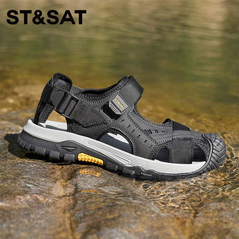 星期六凉鞋男士2025夏季外穿防滑包头凉拖运动户外涉水溯溪沙滩鞋