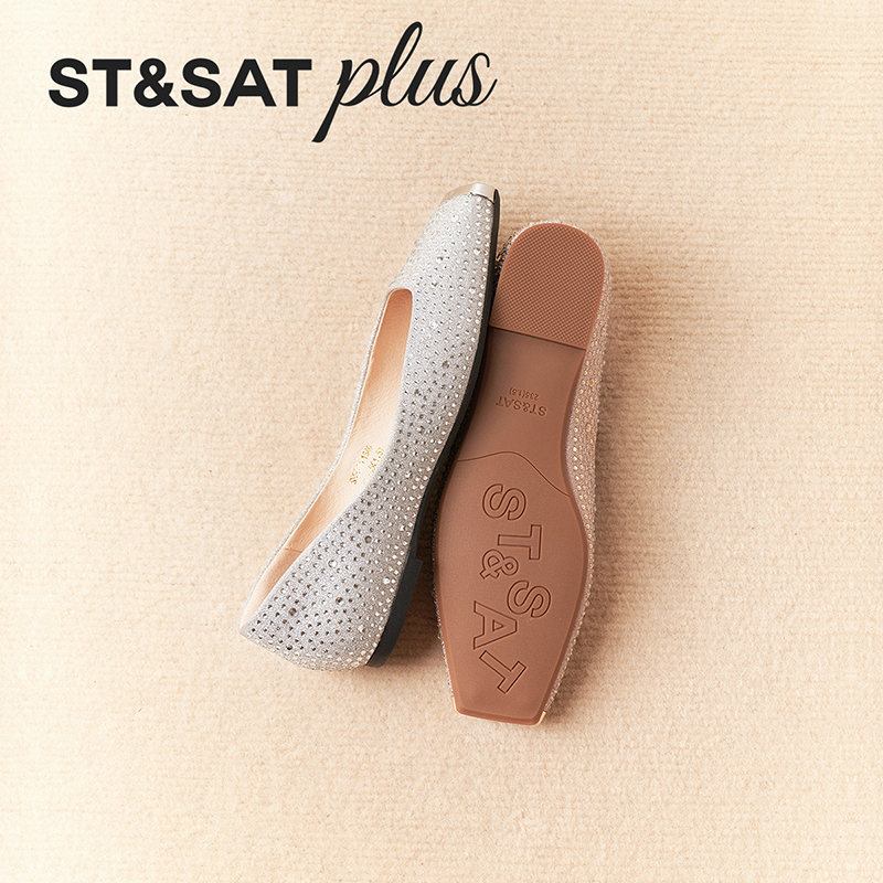 星期六优雅方头2025新款休闲时尚满钻镶边芭蕾舞平底鞋SSD3111540