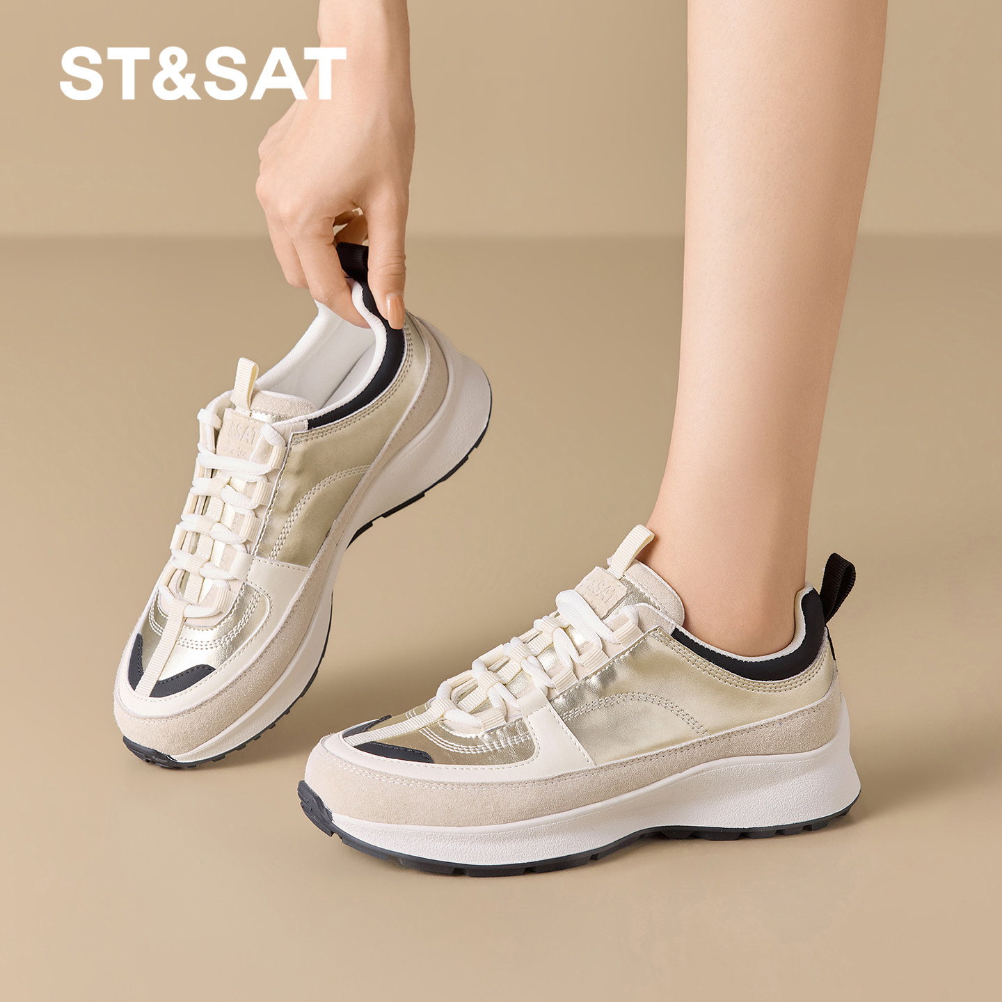 星期六女鞋厚底老爹鞋女秋季新款