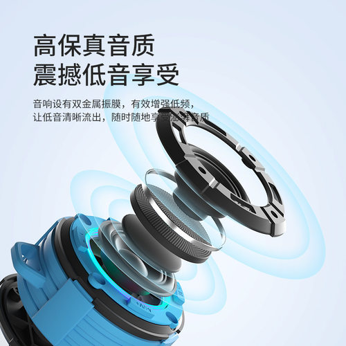 欧德恩骑行浴室防水蓝牙音箱厨房带大吸盘迷你无线便携式音响