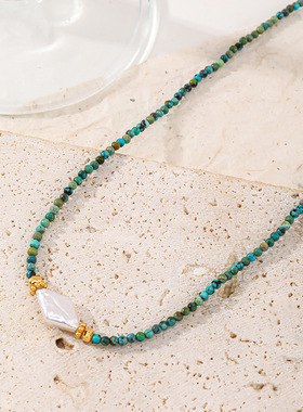 925银天然湖北松淡水珍珠手工串珠项链法式小众复古文艺浪漫项链