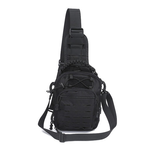 新款战术单肩斜跨包男款激光小胸包 户外运动旅行防水便携胸包