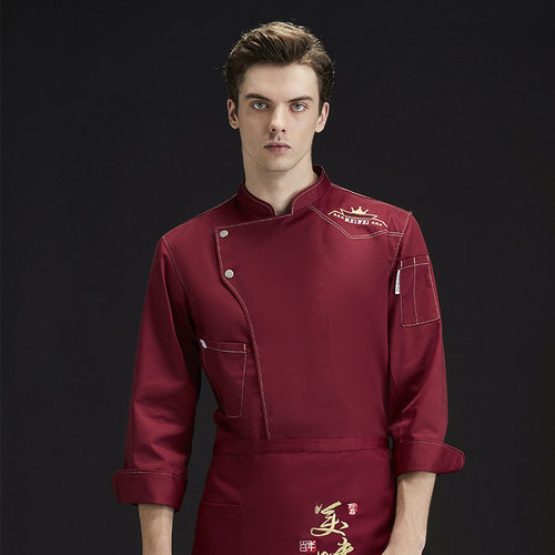 厨师工作服男七分袖大码餐饮酒店餐厅饭店后厨房工装厨师衣服