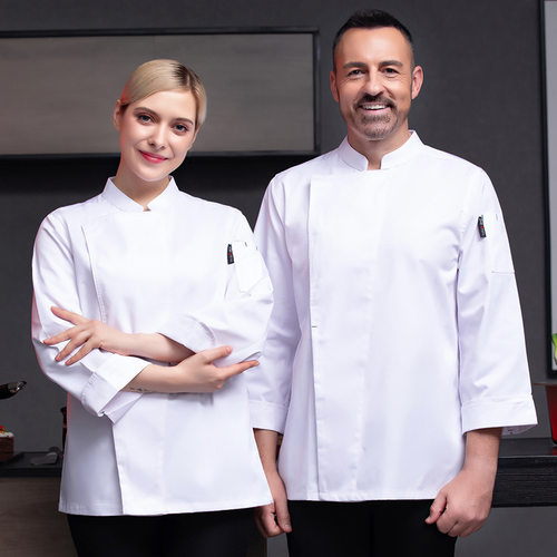 酒店厨师工作服西餐厅糕点火锅咖啡店食堂厨房男秋冬长袖定制