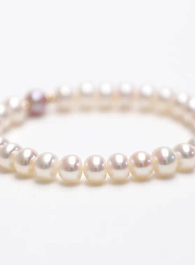 经典款 天然淡水珍珠手链女弹力线松紧串绳手串百搭复古闺蜜礼物