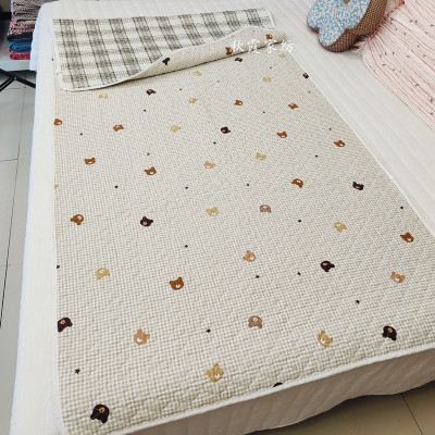 双面纯棉夹棉床盖床单