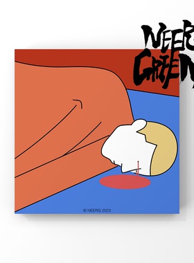 NEERG RED TEARS 红泪系列艺术家原创插画版画无框画装饰画挂画